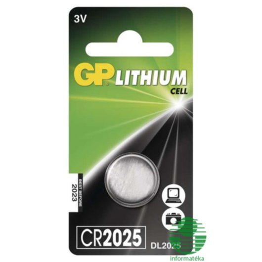 GP Batteries  B15251 CR2025 1db/bliszter lítium gombelem Elemek/Töltők