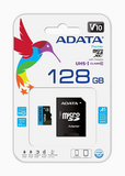 Adata  128GB SD micro Premier (SDXC Class 10 UHS-I) (AUSDX128GUICL10A1-RA1) memória kártya adapterrel AUSDX128GUICL10A1-RA1 kép, fotó