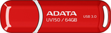 Adata  64GB USB3.0 Piros (AUV150-64G-RRD) Flash Drive AUV150-64G-RRD kép, fotó