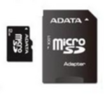 Adata  8GB microSDHC CL4 + adapter AUSDH8GCL4-RA1 kép, fotó