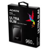 Adata  SC680 960GB USB3.2 fekete külső SSD ASC680-960GU32G2-CBK kép, fotó