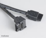 Akasa  SATA3 adatkábel 90°-ban elforgatott 50cm fekete /AK-CBSA01-05BK/ AK-CBSA01-05BK kép, fotó