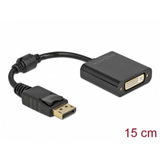 Delock  61008 DisplayPort 1.1 apa - DVI anya passzív fekete adapter 61008 kép, fotó