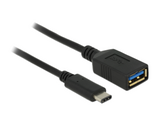 Delock  65634 USB3.1 Type-C apa > USB3.1 Type-A anya USB adapter kábel - 0,15m 65634 kép, fotó
