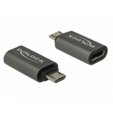 Delock  65927 USB 2.0 Micro-B apa - USB Type-C 2.0 anya antracit adapter 65927 kép, fotó