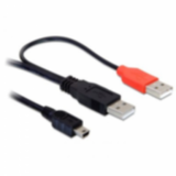 Delock  82447 2 x USB-A 2.0 apa - USB mini 5pin kábel 82447 kép, fotó