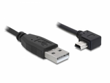 Delock  82680 USB 2.0-A apa - USB mini-B 5pin hajlított apa átalakító kábel - 0,5m 82680 kép, fotó
