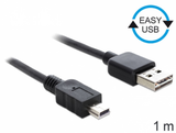 Delock  83362 EASY-USB 2.0 -A apa > USB 2.0 mini apa 1 m kábel 83362 kép, fotó