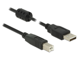Delock  84895 USB 2.0-A > USB-B apa/apa 1m fekete kábel 84895 kép, fotó