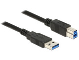 Delock  85069 USB 3.0-A > USB-B apa/apa 3m fekete kábel 85069 kép, fotó