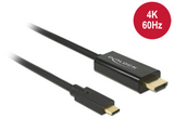 Delock  85290 USB Type-C > HDMI (60 Hz) kábel 1 m, fekete 85290 kép, fotó