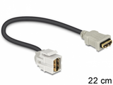 Delock  86328 HDMI anya > HDMI anya Keystone modul 250° kábellel - 22cm 86328 kép, fotó