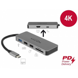 Delock  USB Type-C docking station 4K HDMI, Hub, SD kártyaolvasó, PD 2.0 87743 kép, fotó