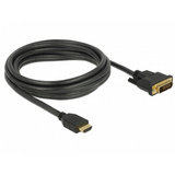 Delock  kábel HDMI male to DVI 24+1 male kétirányú, 3m 85655 kép, fotó