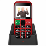 Evolveo  EasyPhone EP-850-EBR 2,4" piros mobiltelefon 8595683202060 kép, fotó