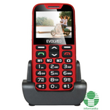 Evolveo  Easyphone XD EP-600 2,3" piros mobiltelefon 8594161336921 kép, fotó