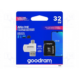 GoodRAM  Memóriakártya SDHC 32GB CL10 UHS-I + adapter + OTG kártyaolvasó M1A4-0320R12 kép, fotó