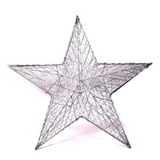 Iris  Csillag alakú 52cm/ezüst színű festett fém dekoráció 190-10 kép, fotó