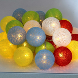Iris  Gömb alakú 6cm/színes fonott/4,5m/több színű/30db LED-es/USB-s fénydekoráció 104-41 kép, fotó