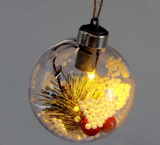 Iris  Gömb alakú /E/ 8cm meleg fehér műanyag-akril LED-es fénydekoráció 301-01 kép, fotó