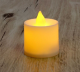 Iris  Gyertya alakú pulzáló fényű LED-es sárga fénydekoráció 4db/csomag 015-08 kép, fotó