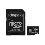 Kingston  Memóriakártya MicroSDHC 16GB CLASS 10 UHS-I Industrial Temp + Adapter SDCIT/16GB kép, fotó