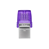 Kingston  Pendrive 64GB, DT microDuo 3C 200MB/s dual USB-A + USB-C DTDUO3CG3/64GB kép, fotó