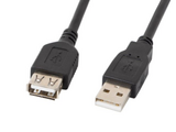 Lanberg  USB 2.0 AM-AF hosszabbító kábel 1.8m fekete (CA-USBE-10CC-0018-BK) CA-USBE-10CC-0018-BK kép, fotó