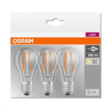 OSRAM  Base Filament 7 W E27 806 lumen hideg fehér LED körte izzó 3db/csomag 4058075819535 kép, fotó