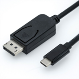 Roline  11.04.5846-10 USB-C 3.1 - DisplayPort (apa - apa) kábel 2m - Fekete 11.04.5846-10 kép, fotó