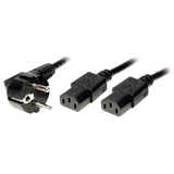 Roline  kábel Hálózati tápkábel Y-Power Cable, 2x straight IEC Connector 2 m 19.08.1022-50 kép, fotó