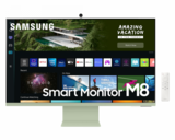 Samsung  SMART VA monitor 32" M8, 3840x2160, 16:9, 400cd/m2, 4ms, MicroHDMI/USB/USB-C/WiFi/BT, hangszóró/kamera, Zöld LS32BM80GUUXEN kép, fotó