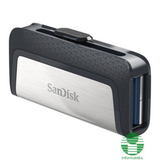 Sandisk  128GB USB3.0/Type-C Dual Drive Fekete-Ezüst (173339) Flash Drive 173339 kép, fotó