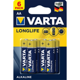 Varta  Longlife AA (LR06) alkáli mikro ceruza elem 6db/bliszter 4106101436 kép, fotó