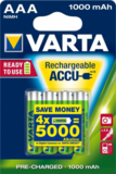 Varta  Professional Accu AAAx4 1000mA 5703301404 kép, fotó